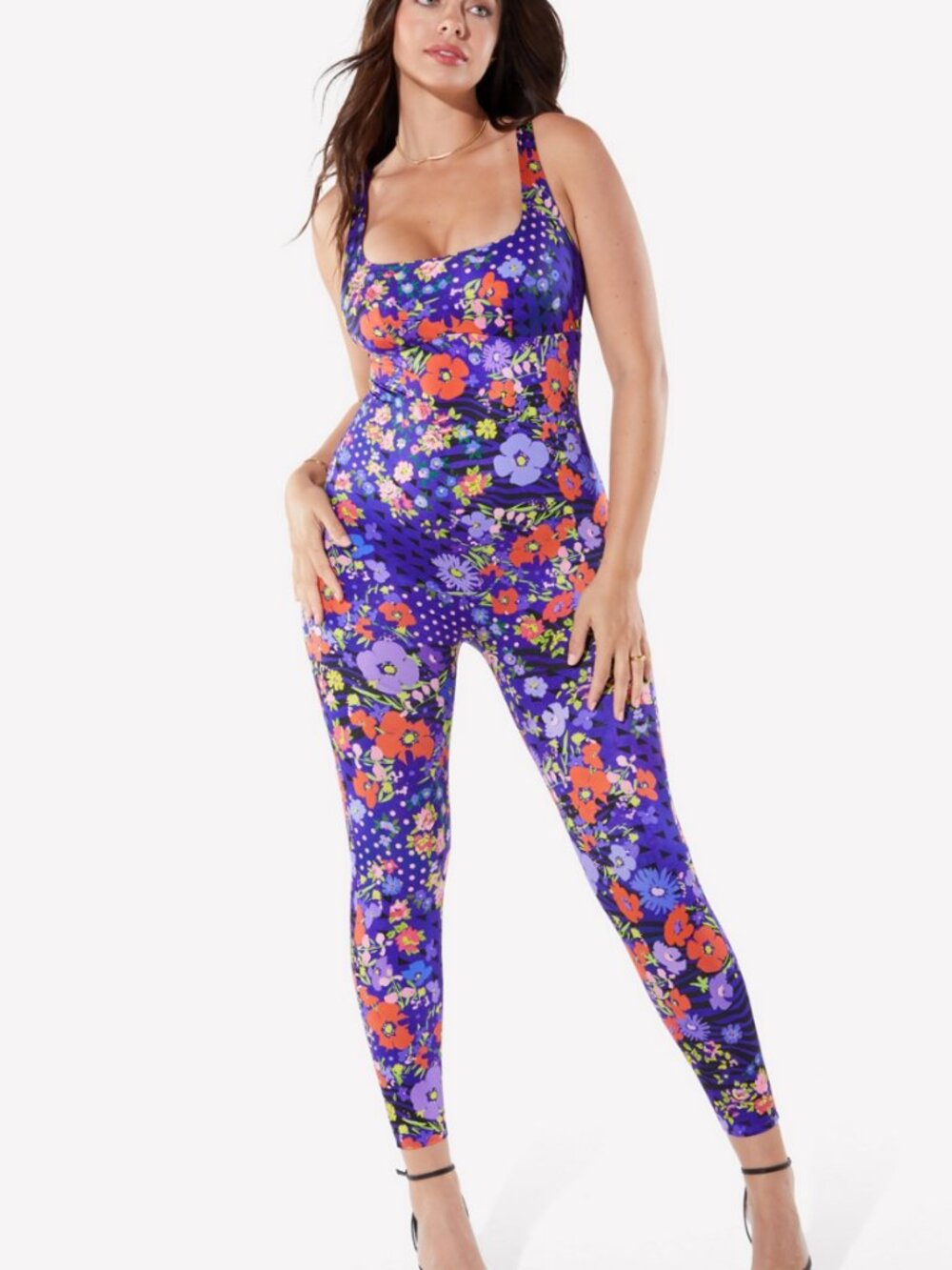 YITTY Headliner Shaping Catsuit Fabletics Womens 1X Jumpsuit